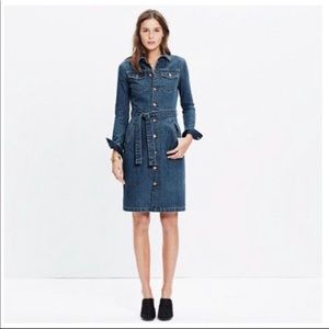 Madewell Women's Blue Denim Trench Dress Size 2 EUC